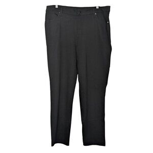 Chico's Women's 5 Pocket Stretch Ponte Pants, Black, Size 3R (16R), Rayon Blend